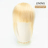 Human Hair Bangs 3 Clips 3D Blunt Cut Natural Hair Bangs OverHead Clip In Hair Extensions Non-Remy 2.5"x4.5" Black Brown Blonde