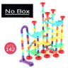 76/142pc Marble Run Race Track Building Blocks Kids 3D Maze Ball Roll Toy DIY Marble Run Race Coaster Set For Kid Christmas Gift