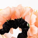 Flower Hair Tie Flower Hair Scrunchies For Women Flower Ponytail Holder Rose Scrunchies Hair Rope Elastic Hair Tie