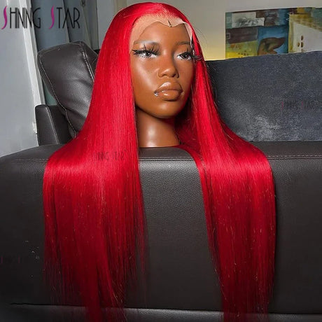 Peruvian Burgundy 13×6 Lace Front Wig 99J Red Colored Straight 13x4 Lace Frontal Wig Human Hair Pre-Plucked Transparent Lace Wig