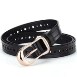 Women Belts Long Cow Genuine Leather Good Quality Alloy Gold Pin Buckle Fashion Soft Genuine Leather Strap Belt Jeans Lady Cinto