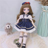 BJD Girl Dolls 30cm Kawaii 6 Points Joint Movable Dolls With Fashion Clothes Soft Hair Dress Up Girl Toys Birthday Gift Doll New