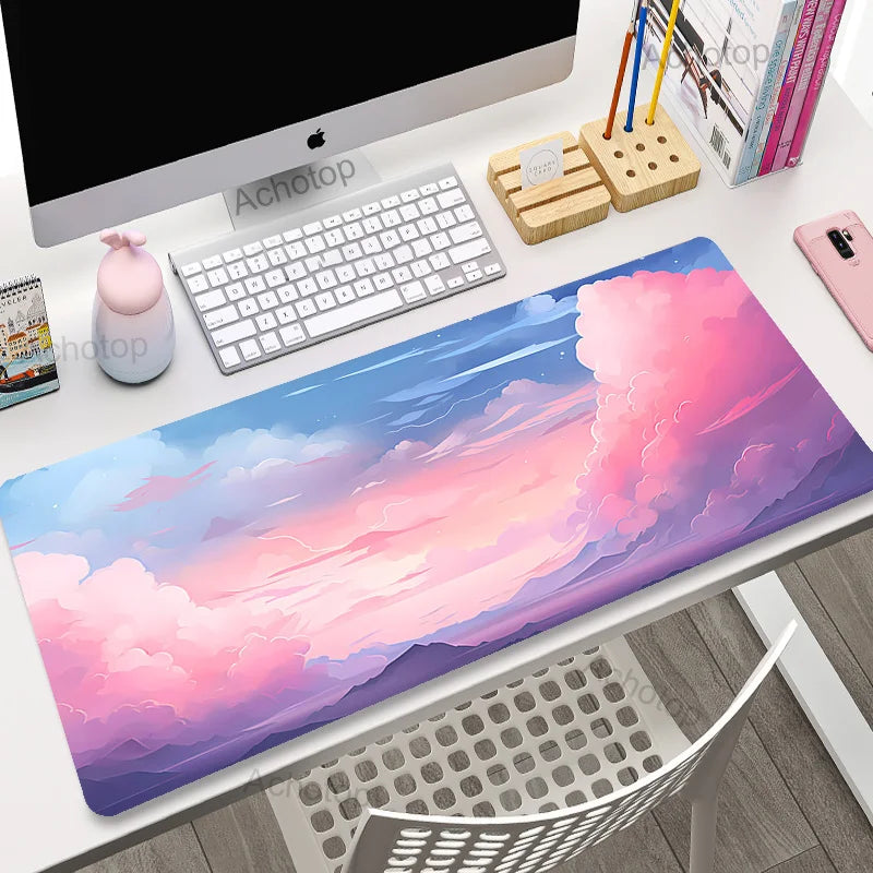 Kawaii Gaming Mouse Pad Large Mousepad Computer Game Keyboard Laptop Mouse Mat 400x900 Anime Desk Mats Play CS GO LOL Mause Pad