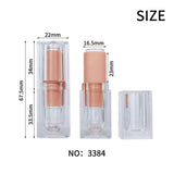 DIY Lip Rouge Packing Container 12.1mm Clear Lipstick Tube Orange Lip Balm Accessories Cosmetic Lip Tools