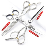 Classic Left Hand Barber Scissors, Exclusive High end Hair Scissor Tools for Hairdressing Professionals, 6-inch Set.