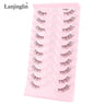 Half Eye Lashes 2/20 Boxes Natural Long Wholesale 3D Mink Lashes Clear Band Eyelash Extensions Makeup Tools Faux Cils maquillaje