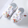 Newborn Baby Boy Girls Shoes Spring Autumn Lovely Floral Embroidery Anti-Slip Sneaker Crib Shoes Soft Cotton Cute First Walkers