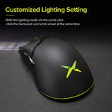 Delux M800 RGB 2.4Ghz Wireless Gaming Mouse Dual Mode 16000 DPI Lightweight Ergonomic 1000Hz Mice with Soft rope Cable