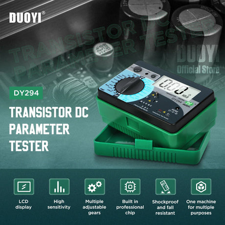 DUOYI DY294 Multifunction Digital Transistor Analyzer Tester Semiconductor Diode Triode Reverse AC DC Voltage Capacitance FET