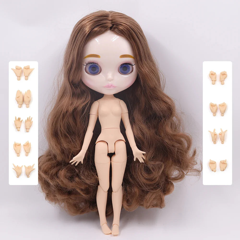 ICY DBS Blyth Doll 1/6 Joint Body 30CM BJD toys Natural shiny face with extra hands AB DIY Fashion Dolls girl gift