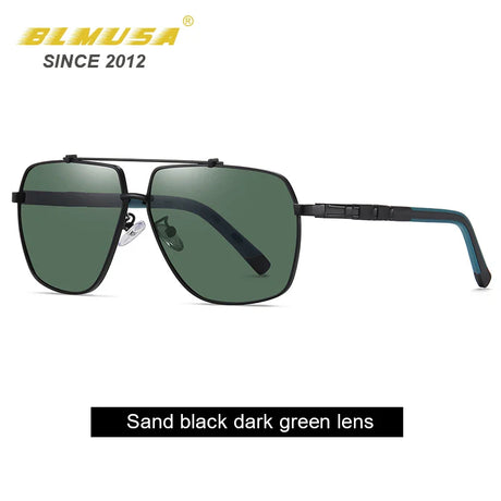 BLMUSA 2022 New Luxury Polarized Sunglasses Men Square Car Driving Brand Designer Business Sun Glasses Spring Pilot Sunglasses