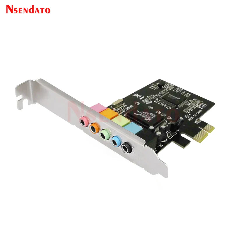 PCI-E PCI Express 5.1 Channel 3D Audio 6 Channels Digital Sound Card 5.1 Solid Capacitors CMI8738 Chipset Expansion Card