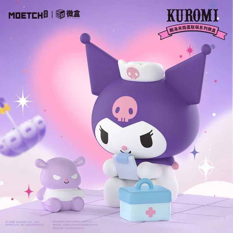 Moetch Sanrio KUROMI Cute Kawaii Blind Box Anime Figure Mystery Box Troublemaker Alliance Series Birthday Christmas Gifts