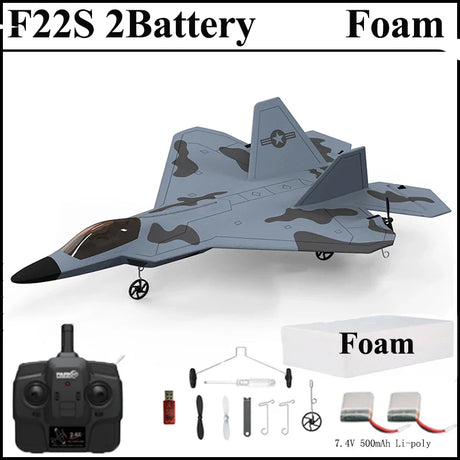 2024 New F22S 2.4G 4CH 3D6G RC Airplane Raptor F22 Warplane WLtoys A180 Upgrade Version LED Light With Gyroscope Out Door Toys