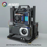 DIY Gamers Cabinet MOD ITX MATX PC Case Open Frame Aluminum Creative ATX Tower Desktop Gaming Computer Chassis Rack