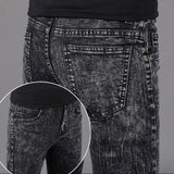 Men's Brushed Jeans Luxury Winter Jeans Velvet Fleece Man Thermal Warm Korean Versatile Elastic Plush Thicken Slim Pencil Pants