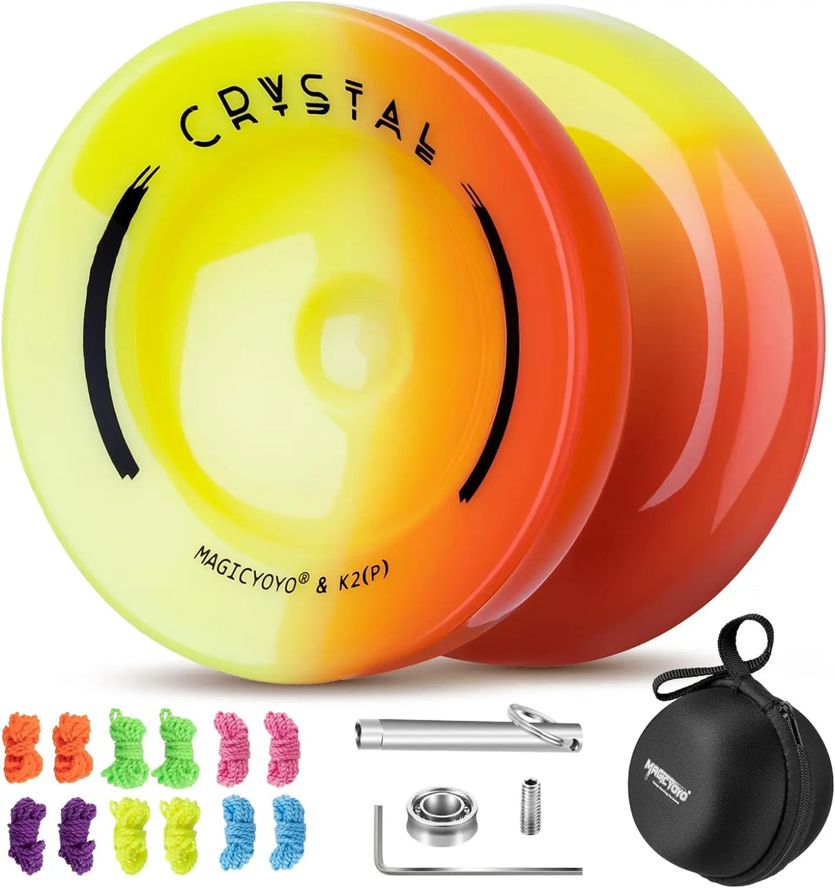 MAGICYOYO Crystal Yoyo K2, Professional Responsive Yoyo for Kids Beginners, Dual Purpose Yo-Yo for Advanced + Unresponsive Yo Yo