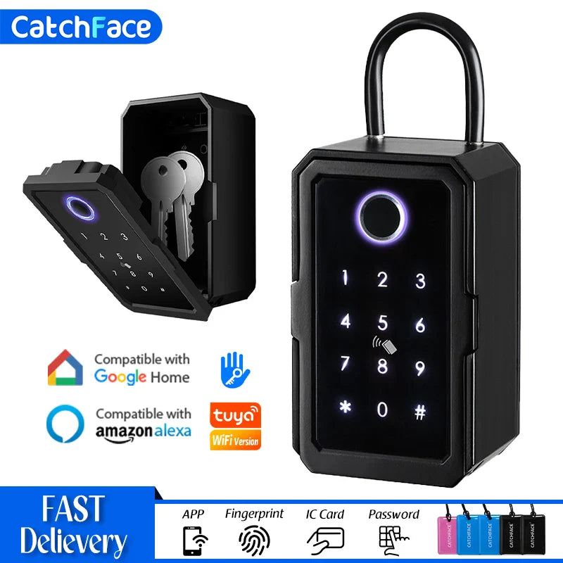 Key Box Outdoor Waterproof Safe Security Intelligent Password Storage Box Tuya or TTLock APP Anti-theft box