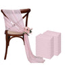 24 Pcs 17x275cm Chiffon Chair Sashes 12 Set Sage green Chair Sash Wedding Chair Covers Ribbon Wedding Party Aisle Chair Decor