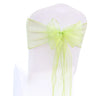 10/50/100Pcs Organza Chair Sashes Knot Bands Chair Bows For for Wedding Party Banquet Event Country Wedding Chair Decoration