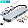 USB C Docking Station USB C Hub Multiple Monitor Adapter with 4K HDMI Monitor Adapter PD SD TF Video Card For Macbook Lenovo etc