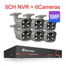 Techage 8CH 5MP 8MP Security Camera System 4K HD POE NVR Kit Two Way Audio Face Detect Outdoor Video Surveillance IP Camera Set