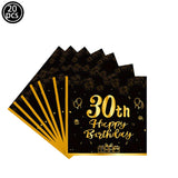 Men Women Birthday Disposable Tableware Party Decor 30 40 50 60 Years Anniversary Party Adult Happy Birthday Party Supplies