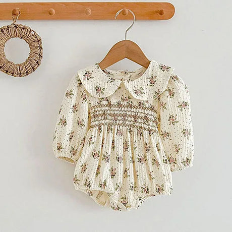 Baby Girls Clothing Autumn Spring Infant Baby Girls Jumpsuit Long Sleeve Cotton Embroidery Newborn Baby Girls Bodysuits