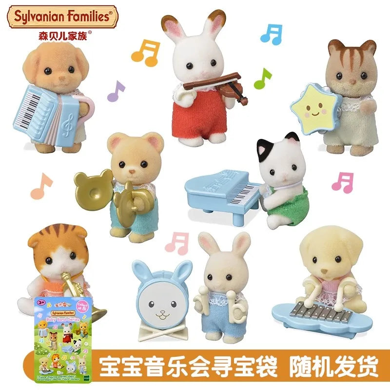 4cm Sylvanian Families Baby Band Series Mini Figure Random Blind Box Mystery Box Surprise 5325 5382 5699 5465 Pvc Kids Toys