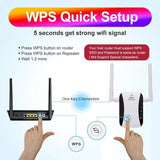 500m 4G 5G Wireless Wifi Repeater 300Mbps Network Wifi Router Extender Signal Amplifier 2 Antenna Booster Access Points