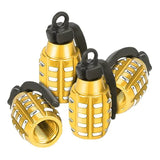 4pcs Car Tire Valve Cap Grenade Aluminum Alloy Tyre Valve Stem Cover Air Dust Cap Motorcycle Bike Truck Wheel Rim Valve Stem Cap