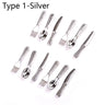 12PCS Dollhouse Furniture Gold Silver 1:12 Scale Simulation Mini Cutlery Accessory Fork Knife Spoon Miniatures Home Decor