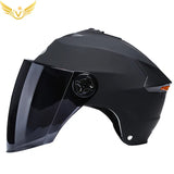 Motorcycle Helmets With Led Lights Moped Helmet Electric Scooter for Men Women With Double Visor Rechargeable Bicycle Light Bike