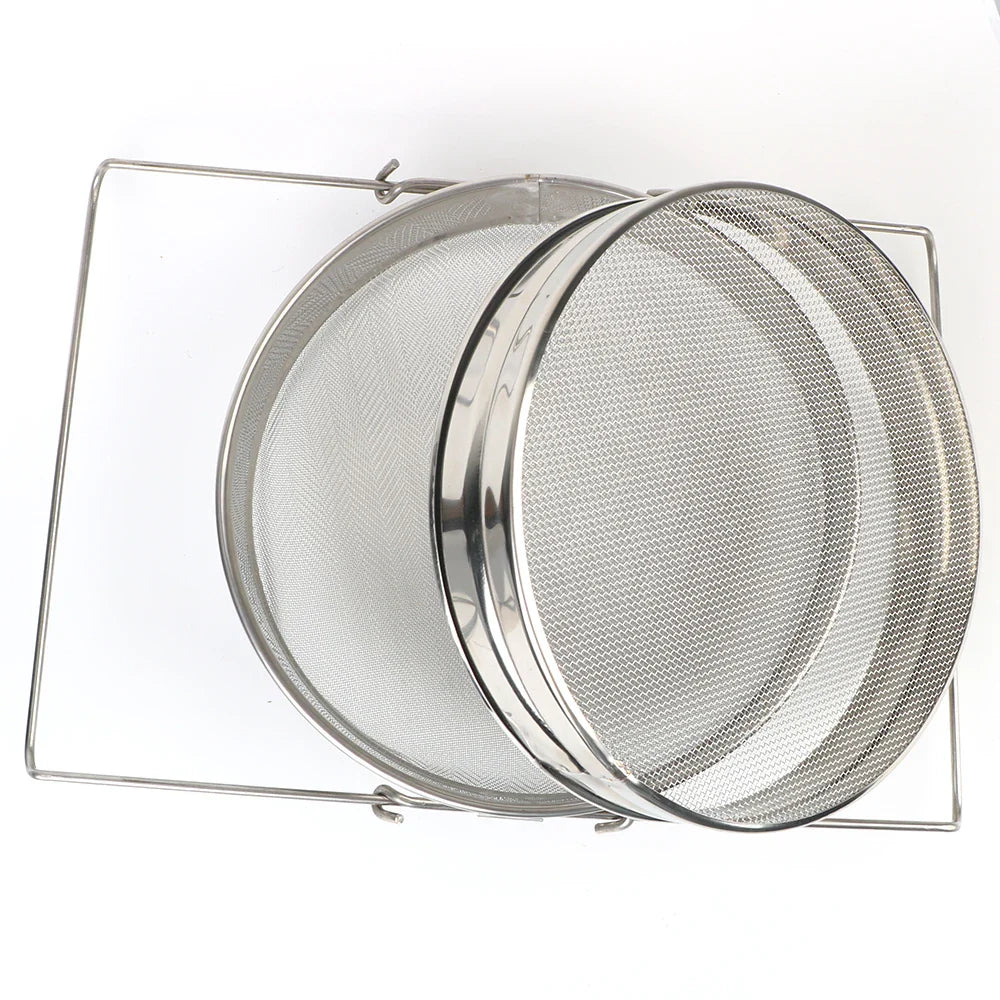 Net Impurity Filter Double sieve strainer Beekeeping Honey filter For Beekeeping Special Tools Stainless Steel Garden Supplies