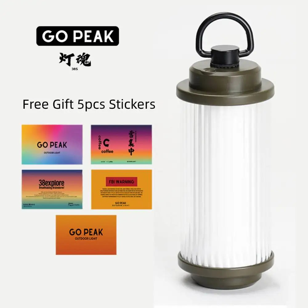 Go Peak 38 Explore Light 38-KT 38 Light Camping Lantern Lighting Lamp with Magnetic Base Waterproof Light 18650 Battery