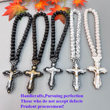 GS111 Cross Holy Image Resin Paintings Fine Beads Decoration Religious Redemption Belief 3D Stereo Car Pendants NecklaceOrnament