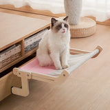 Hanging Pet Cat Bed Window Hammock Sofa House Furniture Kitten Indoor Washable Removable Seat Wooden Sleeping Bed Perch Shelves