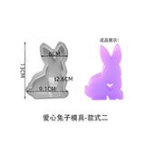 DIY Cement Gypsum Aromatherapy Silicone Mold Easter Love Rabbit Candle Mold Epoxy Resin Ornaments Mold Home Decoration