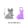 DIY Cement Gypsum Aromatherapy Silicone Mold Easter Love Rabbit Candle Mold Epoxy Resin Ornaments Mold Home Decoration