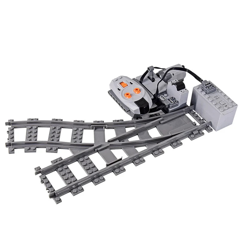 City Trains Train Rail Crossing Track Rails Soft Tracks Cruved Straight Railway Building Blocks Bricks DIY Toys For Children Boy