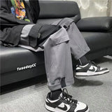 Wide Leg Cargo Pants Streetwear Baggy Cool Pants Men Sweatpants Male Korean Fashion Function Straight Trousers Basketball 2023