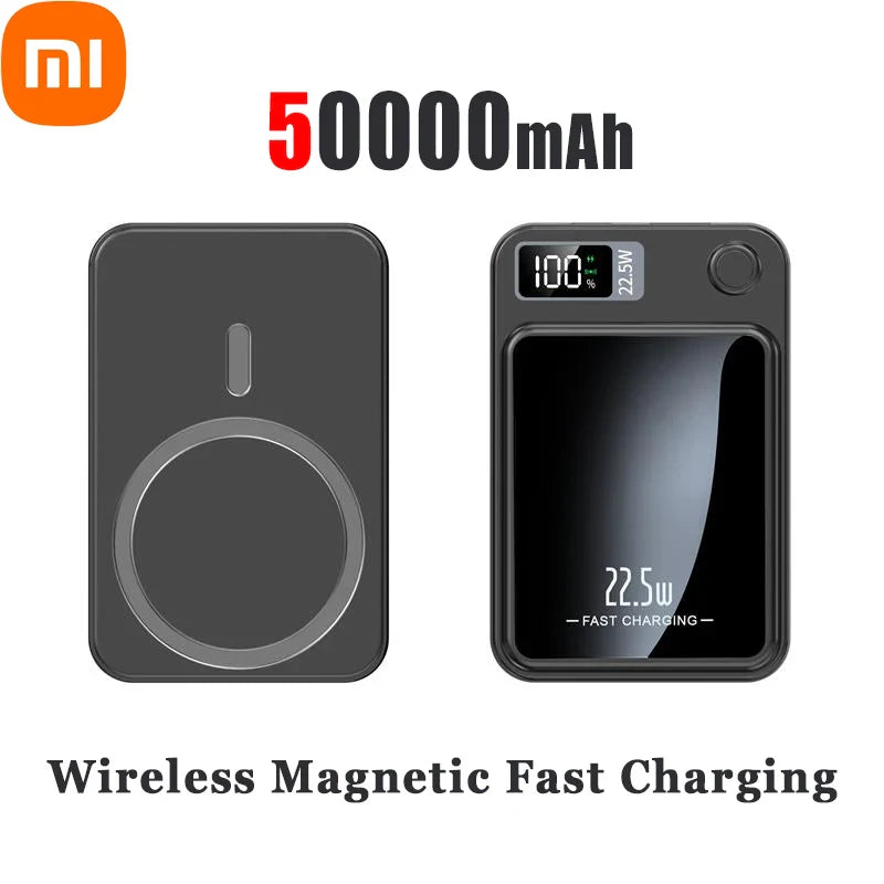 Xiaomi 100000mAh Wireless Magnetic Power Bank Magsafe50000mAh Wireless Fast Charging Thin Portable Waterproof Free Shipping