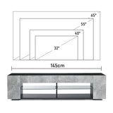 High Gloss Modern TV Stand Bookshelves With LED Light 4-Shelf Console Cabinet Home Office TV bracket Living Room Furniture