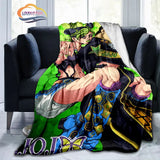 Anime JoJo's Bizarre Adventure Stone Ocean flannel Blanket Throw blanket Warm Sofa bed  children and girls Gift s