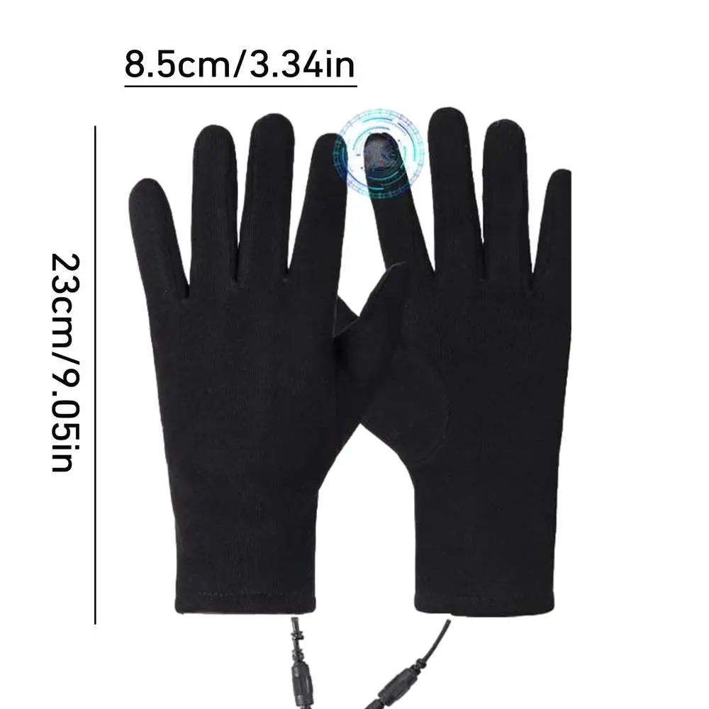 Motorcycles Electric Heated Gloves Polyester Touch screen Thermal Gloves USB Rechargeable Warm Gloves For Motorcycle Accessories