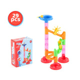 29-197pcs Set DIY Construction Marble Run Race Track Building Blocks Kids 3D Maze Ball Roll Toys Children Christmas Gift