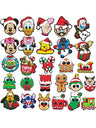 Cute DIY 9-20Pcs/Sets Disney Christmas Collection  Charms Shoe Ornament Sneakers Shoe Decoration for Women And Men Gift