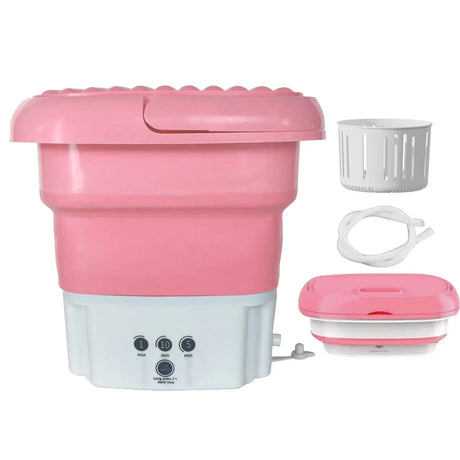 Folding Portable Washing Machine With Dryer Bucket for Clothes Socks Underwear Mini Cleaning Machines Centrifugal Washer Travel