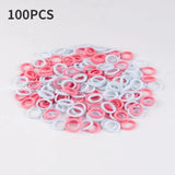 100Pcs/Lot Sweet Hair Band Girls Hair Ties Bows Elastic Rubber Band Flower Small Ball Scrunchies Baby Kids Hair Accessories Gift