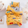 3pcs Cartoon Cotton Crib Linen Kit Baby Coral Fleece Bedding Set Includes Pillowcase Bed Sheet Duvet Cover Without Filler  CP11